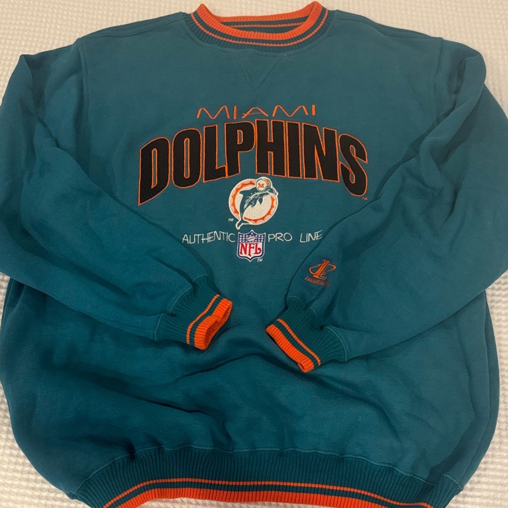 Vintage Miami Dolphins Teal Sweatshirt